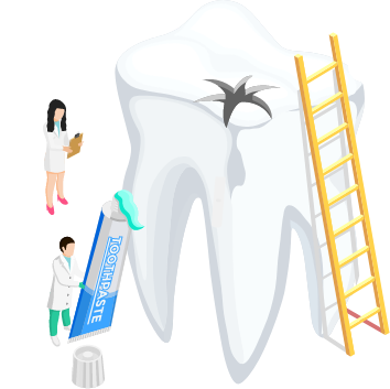 Dental care illustration
